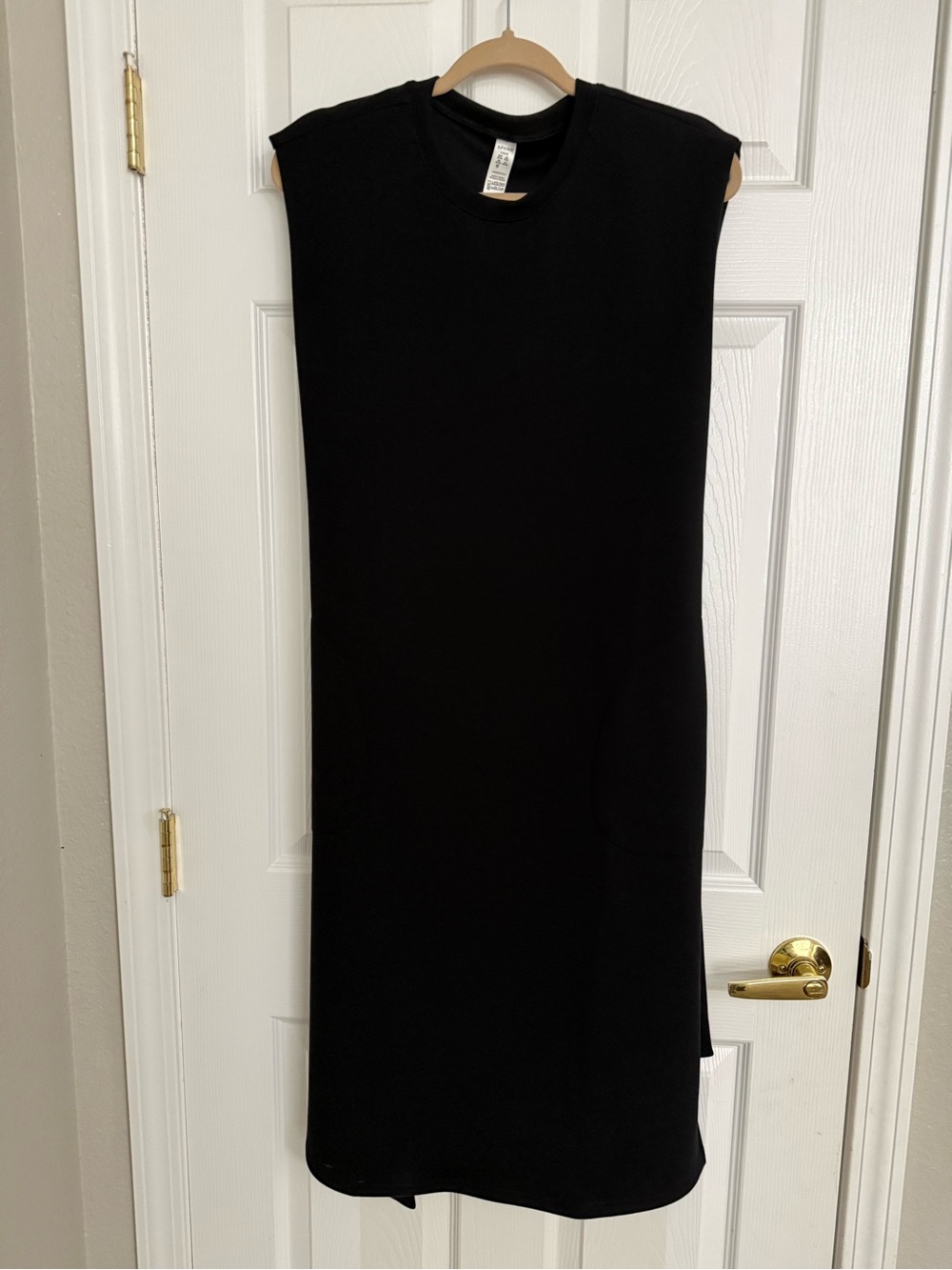 SPANX AirEssentials Black Sleeveless Midi Dress w/ Belt